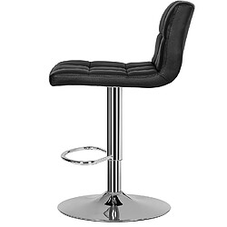 Acheter Helloshop26 Lot de 2 chaises tabourets de bar rotatif noir 12_0000054