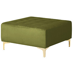 Beliani Ottoman en velours vert ABERDEEN 