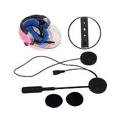 LUUCOZK Casque de moto rechargeable Bluetooth 4.0 avec haut-parleur et microphone - Noir 