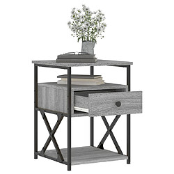 Avis vidaXL Table de chevet sonoma gris 40x42x55 cm bois d'ingénierie