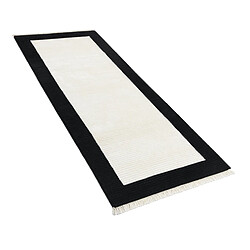 Vidal Tapis de couloir en laine 198x79 noir Darya