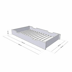 Avis Youdoit Tiroir de lit 90 x 190 BUDDY - bleu clair