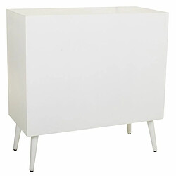 Commode Alexandra House Living Blanc Bambou Bois MDF 39 x 81 x 80 cm pas cher