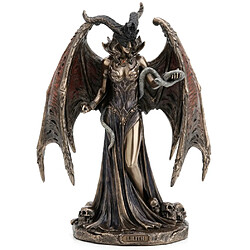 Signee Statuette Lilith en résine aspect bronze