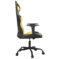 Acheter Maison Chic Chaise Gaming | Chaise de jeu Ergonomique | Chaises de Bureau Noir et doré Similicuir -GKD14735