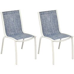 Proloisirs Chaise aluminium textilène Linea (Lot de 2) jeans.