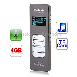 Dictaphone Enregistreur Vocal MP3 Bluetooth 4GB Mémoire Batterie Rechargeable YONIS 