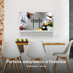 Acheter ONKRON Support Mural TV Fixe pour 35 - 65 Pouces TV & Ecran, Fixation Murale TV Fixe Poids jusqu'à 68 kg - Support Mural TV Extra Plat VESA 75x75 - VESA 400x400/Accroche Television Mural FM5-B Noir