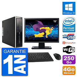 PC HP 8300 Elite SFF Ecran 19" Intel G630 RAM 4Go Disque 250Go Windows 10 Wifi - Occasion