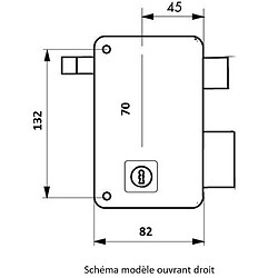 Serrure applique profil europeen Verticale tirage Gauche JPM 127510 01 2A