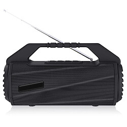 Yonis Enceinte Bluetooth Portable 10W Anti-Choc Etanche Support Appels Mains-Libres FM Enceinte Bluetooth Portable Étanche 10W Avec Radio FM Appels Mains-Libres et Support Carte TF Noir YONIS