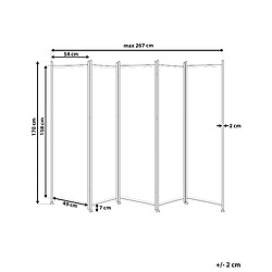 Avis Beliani Paravent 5 volets 270 x 170 cm vert NARNI