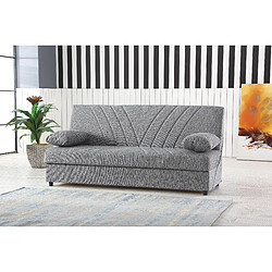 Alter Canapé-lit conteneur 3 places, avec 2 coussins, 181 x 81 x 88h cm, couleur gris