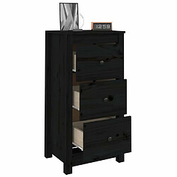 Acheter Maison Chic Buffet,Meuble de Rangement,commode pour salon,Cuisine Noir 40x35x80 cm Bois massif de pin -MN70486