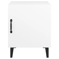 Avis vidaXL Tables de chevet 2 pcs Blanc Bois d'ingénierie