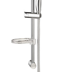 Wirquin Colonne Barre de douche chromee entraxe reglable 70 cm douchette monojet mobile