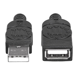 Arte Video Manhattan Câble USB Rallonge Connecteur Mâle A/connecteur Mâle A 1 m Schwarz Noir pas cher