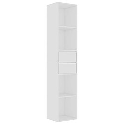 Maison Chic Bibliothèque - Armoire de livres Blanc 36x30x171 cm Aggloméré -GKD70543