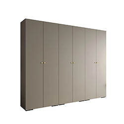 Abiks Meble Armoire Inova 2 À Portes Battantes 236,7/300/47 6 Portes (gris/d’oro)