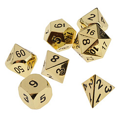 Acheter 7 / Set De Dés En Métal Polyédrique En Alliage De Zinc Pour Du0026D Dungeons And Dragons Black