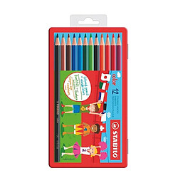 Crayon de couleur Stabilo Color couleurs assorties - Boîte de 12