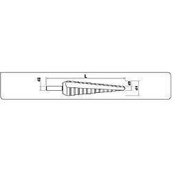 Avis Blister de 1 foret HSS E5 étagé conique au cobalt ø6-37mm L.100mm TIVOLY 11448720637