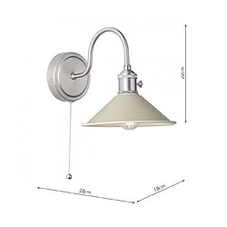 Avis Luminaire Center Applique murale Hadano Chrome antique 1 ampoule 20cm