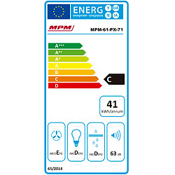 Acheter Hotte Aspirante sous Meuble 60cm, 3 Vitesses d'Aspiration, Recirculation Air, , , MPM, MPM-61-PX-71