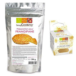 Scrapcooking Préparation pour frangipane 280 g + paillettes dorées 