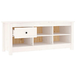 Avis vidaXL Armoire à chaussures Blanc 110x38x45,5 cm Bois de pin massif