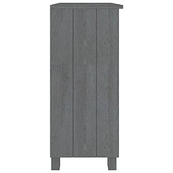 Avis vidaXL Buffet HAMAR Gris foncé 85x35x80 cm Bois massif de pin