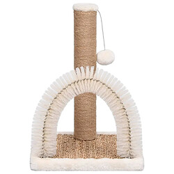 Acheter Arbre à chat,niche pour chat avec brosse de toilettage en arche et grattoir -MN45588