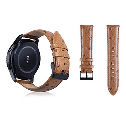 Wewoo Bande de montre-bracelet en cuir véritable pour Samsung Gear S3 22mm marron foncé 