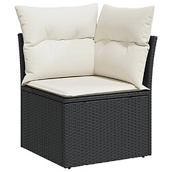 Avis vidaXL Salon de jardin 8 pcs avec coussins noir résine tressée