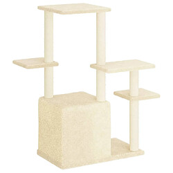 Arbre à chat avec griffoirs,niche pour chat en sisal crème 97,5 cm -MN31178 pas cher