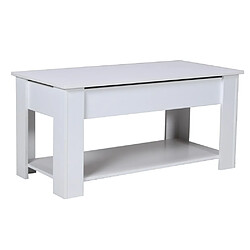 Le Quai Des Affaires Table basse plateau relevable UTAH 100x50cm / Blanc