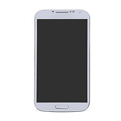 Pièces de rechange pour écran tactile LCD avec cadre pour Samsung S4 blanc