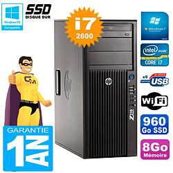 PC HP WorkStation Z210 Tour Core i7-2600 RAM 8Go SSD 960Go Graveur DVD Wifi W7 - Occasion