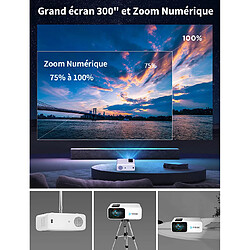 Acheter TROISC WiFi Recopie d'écran, Connexion Bluetooth, 1080P FULL HD, Projecteur Portable, Lampe LED 50 000 heures, avec Support de Projecteur