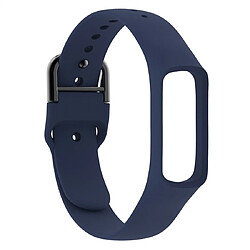 Wewoo Bracelet pour montre connectée de en silicone de couleur pure Galaxy Fit-e bleu foncé