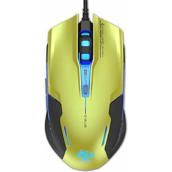 E-blue Auroza G Souris USB Optique 3000 DPI - Souris (Droitier, Optique, USB, 3000 DPI, Noir, Jaune)