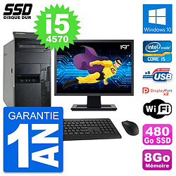 PC Tour Lenovo M93p Ecran 19" Intel i5-4570 RAM 8Go SSD 480Go Windows 10 Wifi · Occasion 