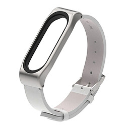 Wewoo Sangle en cuir PU Mijobs pour bracelet Xiaomi Mi Band 3 à bracelets magnétiques sans vis Bracelet magnétique Mi Band3 Smart Band Remplacer les accessoires, hôte non inclus 