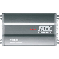 MTX TX480D Amplificateur 12V 4 Canaux Classe-D 4x80W RMS en Aluminium