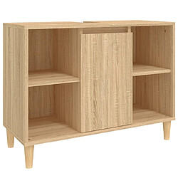 vidaXL Meuble d'évier chêne sonoma 80x33x60 cm bois d'ingénierie