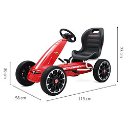 Milly Mally Kart à pédales Go-kart Abarth Red pas cher