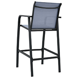 Acheter vidaXL Chaises de bar de jardin lot de 4 Gris Txtilène