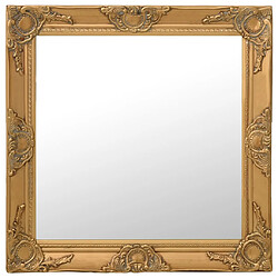 Maison Chic Miroir mural style baroque | Miroir Décoration pour Maison Salle de Bain 60x60 cm Doré -GKD93743