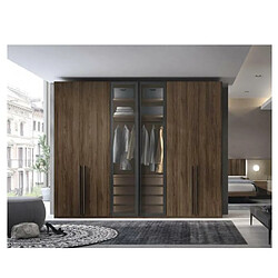 Avis Inside 75 Armoire 268,4 x 220 cm couleur Legend Pizzara 4 portes lisses 2 portes claires poignée barra