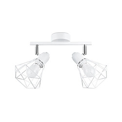 Sollux Spot de Plafond Twin Blanc Matériau : AcierColoris : BlancNombre d'ampoules : 2Type d'ampoule : E14Puissance max par ampoule (W) : 40Ampoules incluses : NonIP : 20Hauteur en Cm : 19Longueur en Cm